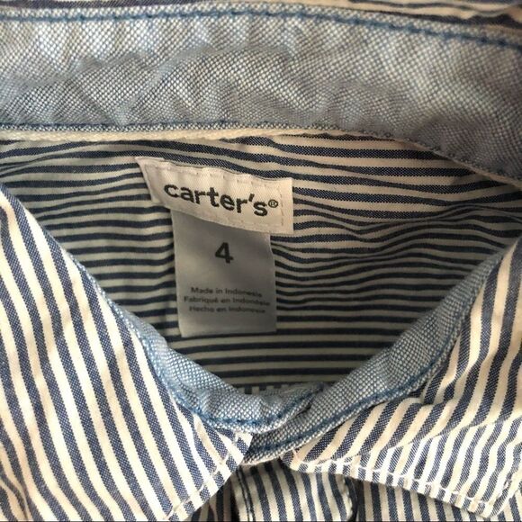 Carter’s Striped Long Sleeve Button Down Shirt - Picture 3 of 4